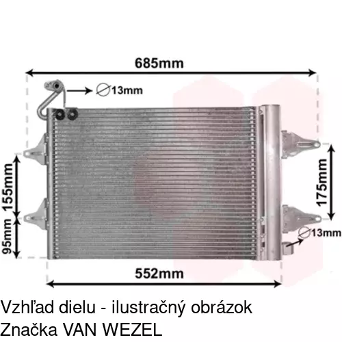 Chladiče klimatizácie 6913K8C1S /POLCAR/ - obr. 5