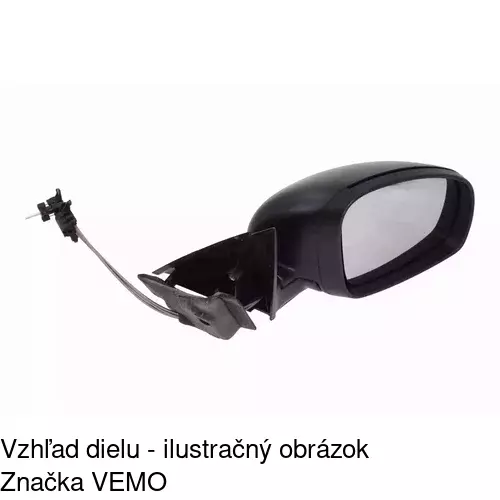 Sklo vonkajšieho zrkadla s držiakom 6915555M /POLCAR/ - obr. 1