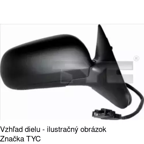 Sklo vonkajšieho zrkadla s držiakom 6920547M /POLCAR/ - obr. 2