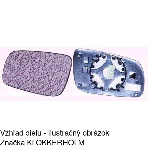 Sklo vonkajšieho zrkadla s držiakom 6920547M /POLCAR/ - obr. 3