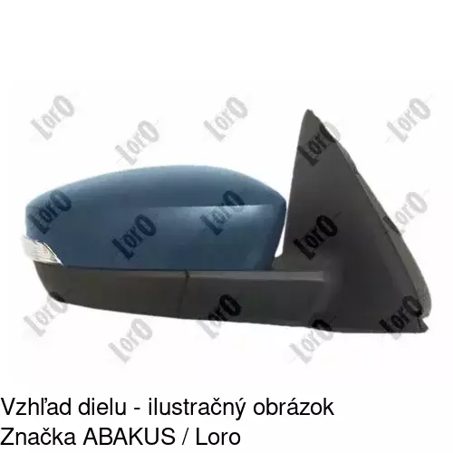 Sklo vonkajšieho zrkadla s držiakom 69B1554M /POLCAR/ - obr. 3