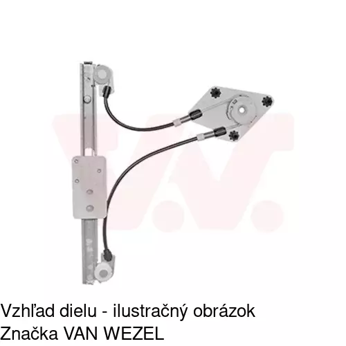 Mechanizmus sťahovania okna elektrický bez motora 9533PSG3 /POLCAR/ - obr. 4