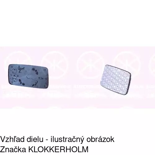 Sklo vonkajšieho zrkadla s držiakom 9538544M /POLCAR/ - obr. 3