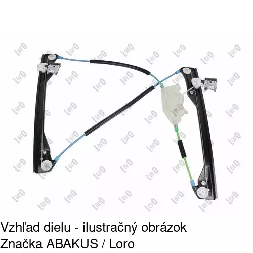 Mechanizmus sťahovania okna elektrický bez motora POLCAR 9541PSG2