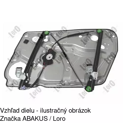 Mechanizmus sťahovania okna elektrický bez motora 9548PSG5 /POLCAR/ - obr. 2