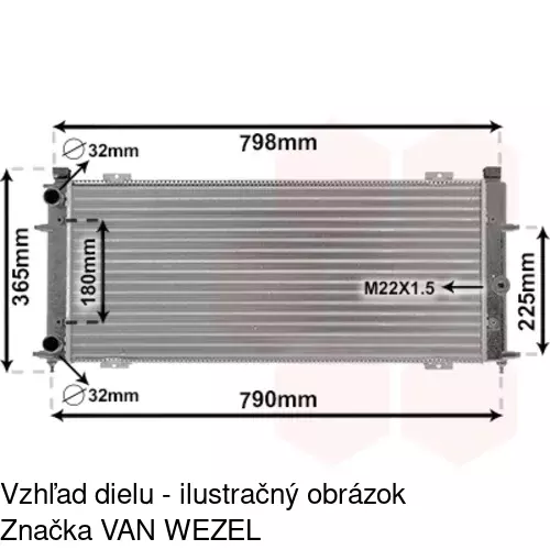 Chladiče vody 956608A0 /POLCAR/ - obr. 1
