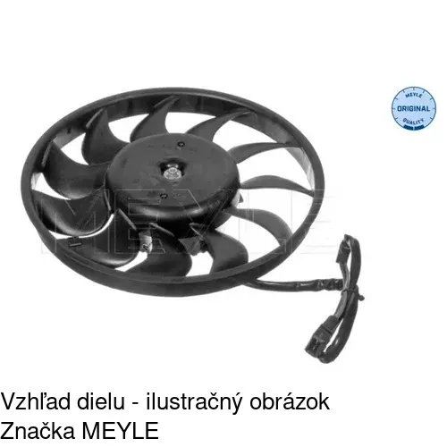 Ventilátor bez krytu / podpery 956623U1 /POLCAR/ - obr. 2
