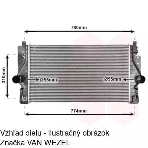 Chladiče vzduchu (Intercoolery) 9566J8-2 /POLCAR/ - obr. 1