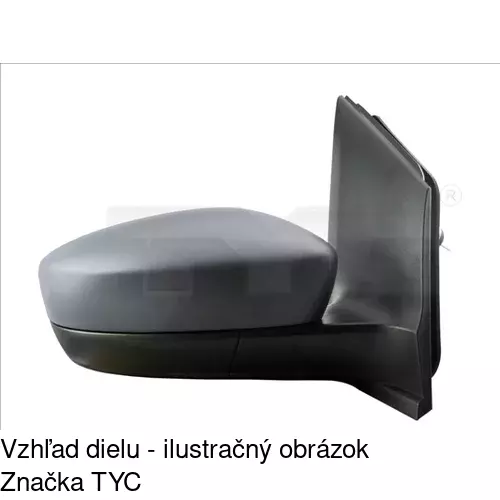 Vonkajšie zrkadlo 95A1523E /POLCAR/ - obr. 1