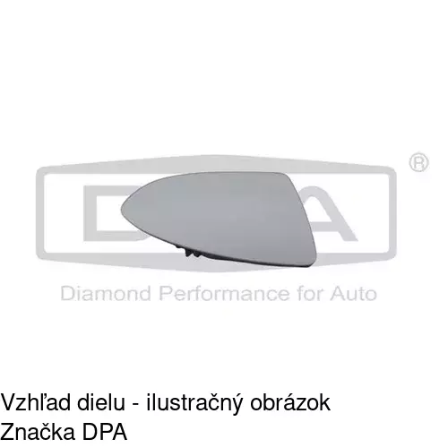Sklo vonkajšieho zrkadla s držiakom 95C2555M /POLCAR/ - obr. 3