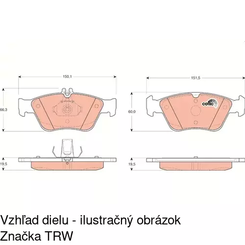 Brzdové dosky S70-0076 /POLCAR/ - obr. 4