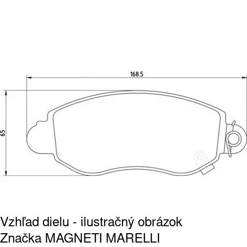 Brzdové dosky S70-0094 /POLCAR/ - obr. 1