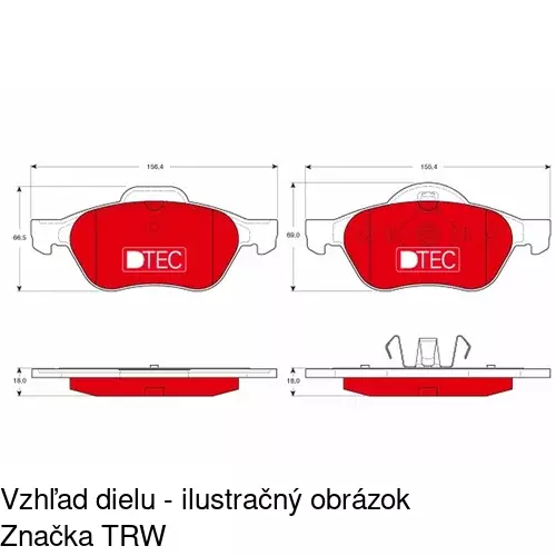 Brzdové dosky S70-0110 /POLCAR/ - obr. 4