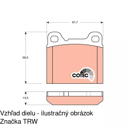 Brzdové dosky S70-0135 /POLCAR/ - obr. 1
