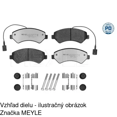 Brzdové dosky S70-0186 /POLCAR/ - obr. 1