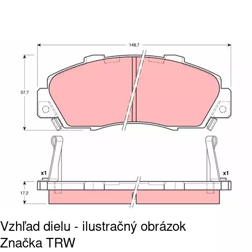 Brzdové dosky S70-0225 /POLCAR/ - obr. 4