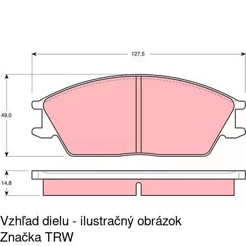 Brzdové dosky S70-0233 /POLCAR/ - obr. 5