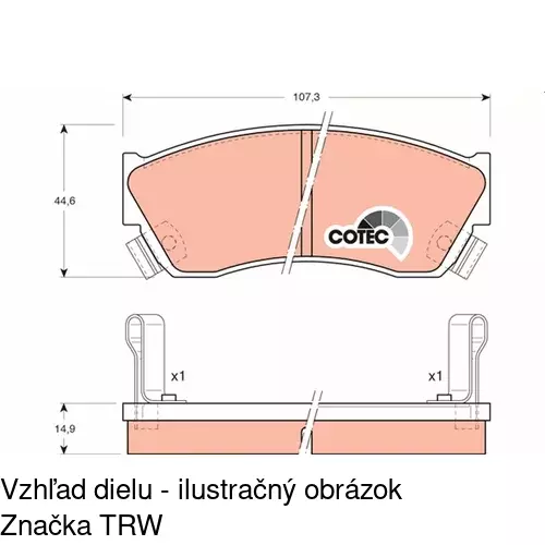 Brzdové dosky S70-0331 /POLCAR/ - obr. 5
