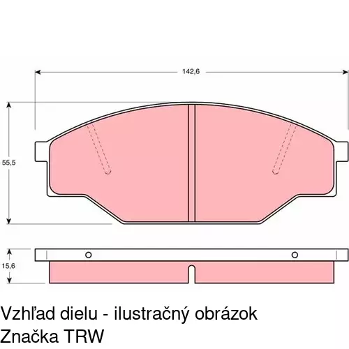 Brzdové dosky S70-0342 /POLCAR/ - obr. 2
