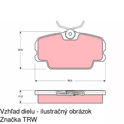 Brzdové dosky S70-0467 /POLCAR/ - obr. 2