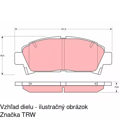Brzdové dosky S70-0516 /POLCAR/ - obr. 2