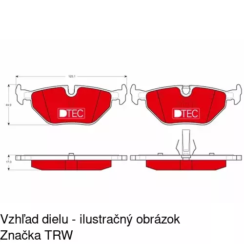 Brzdové dosky S70-1083 /POLCAR/ - obr. 4