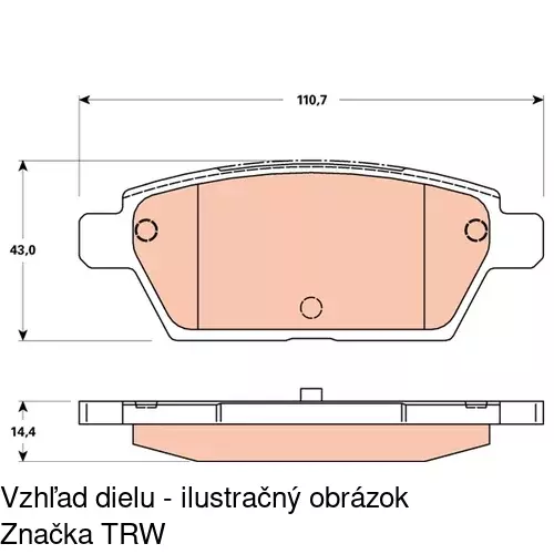 Brzdové dosky S70-1105 /POLCAR/ - obr. 5