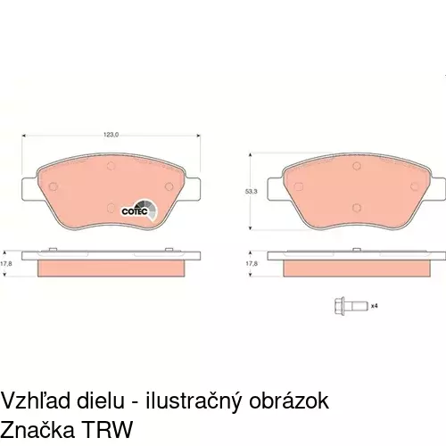 Brzdové dosky POLCAR S70-1359