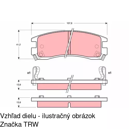Brzdové dosky S70-1365 /POLCAR/ - obr. 4