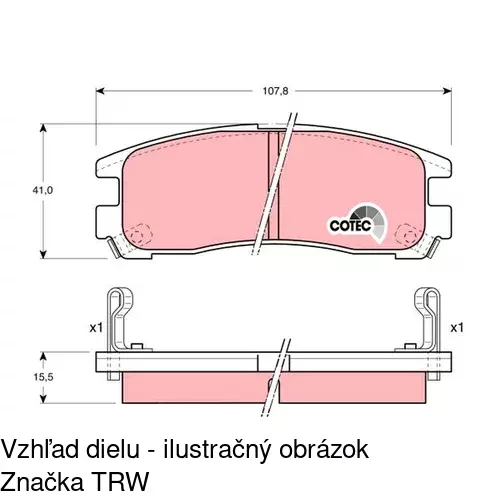Brzdové dosky S70-1372 /POLCAR/ - obr. 2