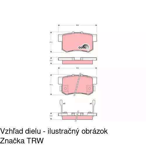 Brzdové dosky POLCAR S70-1535