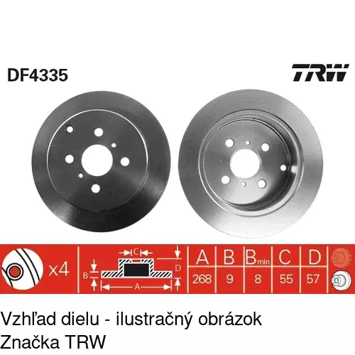 Brzdový kotúč S71-0043 /POLCAR/ - obr. 2