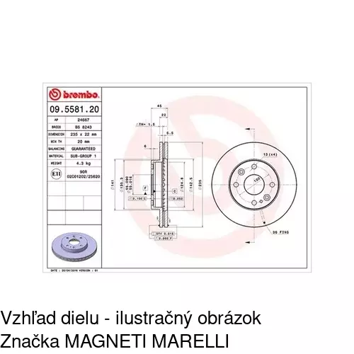 Brzdový kotúč S71-0051 /POLCAR/ - obr. 5