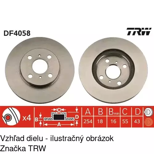 Brzdový kotúč S71-0113 /POLCAR/ - obr. 1