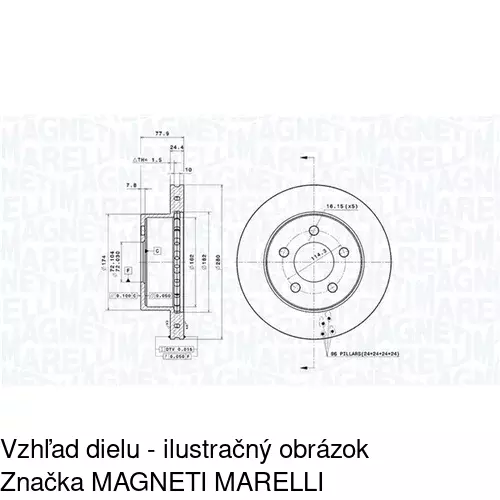 Brzdový kotúč S71-0164 /POLCAR/ - obr. 1