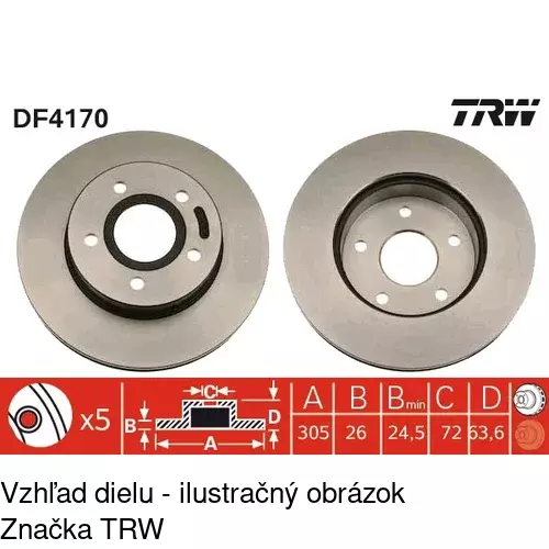 Brzdový kotúč S71-0204 /POLCAR/ - obr. 3