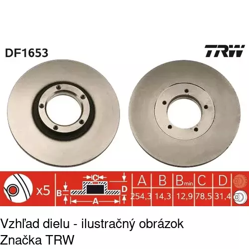 Brzdový kotúč S71-0284 /POLCAR/ - obr. 2