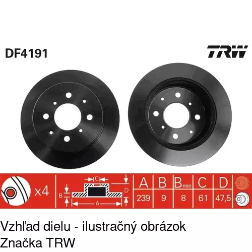 Brzdový kotúč S71-1094S /POLCAR/ - obr. 4