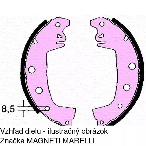 Brzdové čeľuste S72-1071 /POLCAR/ - obr. 2