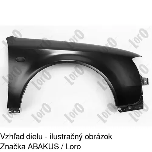 Predný blatník 132702 /POLCAR/ - obr. 1