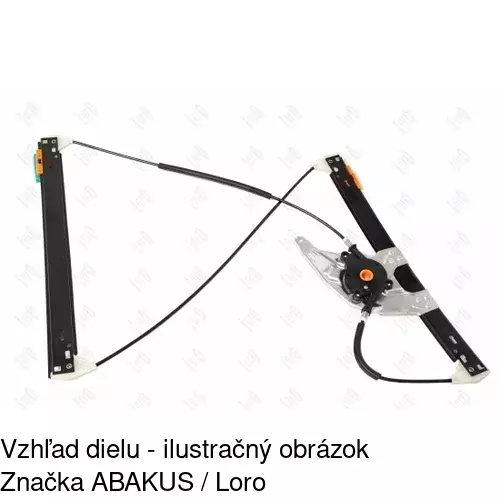 Mechanizmus sťahovania okna elektrický bez motora 1327PSG1A /POLCAR/ - obr. 4