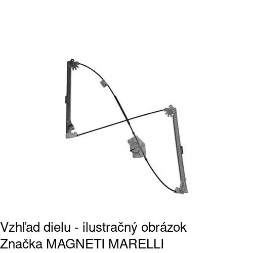 Mechanizmus sťahovania okna elektrický bez motora 1335PSG1A /POLCAR/ - obr. 2