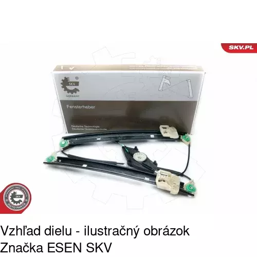 Mechanizmus sťahovania okna elektrický bez motora 1337PSG2 /POLCAR/ - obr. 3