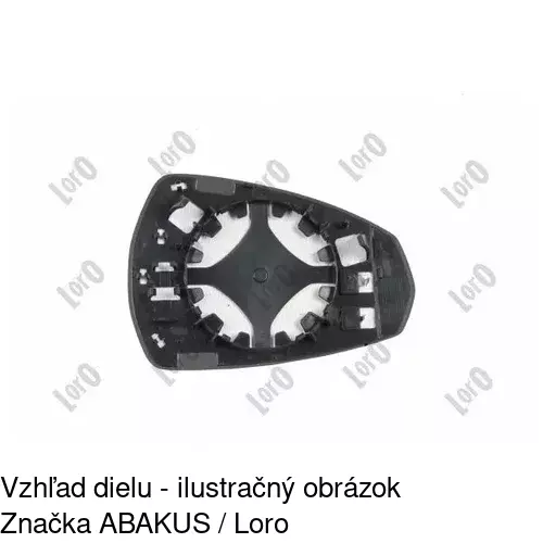 Sklo vonkajšieho zrkadla s držiakom 13C1545M /POLCAR/ - obr. 2