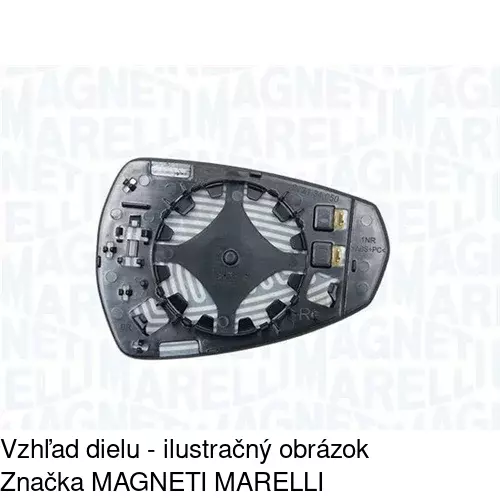 Sklo vonkajšieho zrkadla s držiakom 13C1555E /POLCAR/ - obr. 3