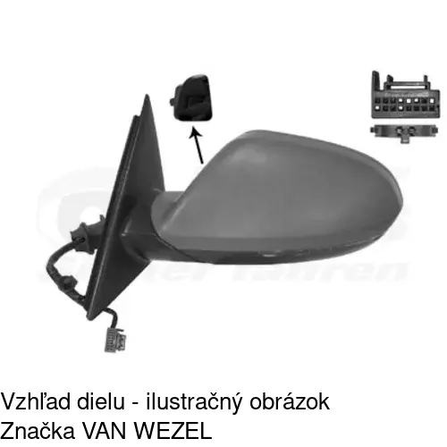 Rám vonkajšieho zrkadla 13E156PM /POLCAR/ - obr. 4