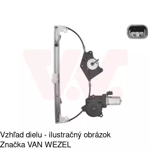 Mechanizmus sťahovania okna elektrický bez motora 1411PSG3 /POLCAR/ - obr. 5