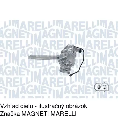 Mechanizmus sťahovania okna elektrický bez motora 2007PSG3 /POLCAR/ - obr. 1