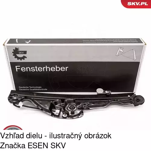 Mechanizmus sťahovania okna elektrický bez motora 2017PSG4 /POLCAR/ - obr. 1