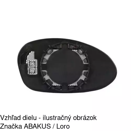 Sklo vonkajšieho zrkadla s držiakom 2040545M /POLCAR/ - obr. 1
